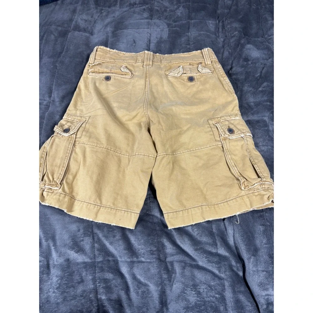 American Eagle Outfitters Cargo Shorts Tan Mens Size 30 Khaki Utility‎ Pockets